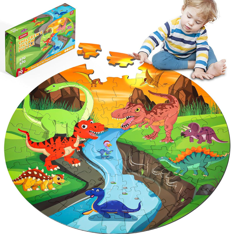Floor Puzzles For Kids Ages 3 10 Large 70 Piece Round Toddler Jigsaw Puzzle