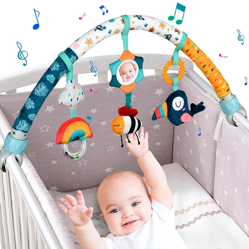Baby Stroller Arch Toys, Mobile For Bassinet Crib, Detachable Activity Musi