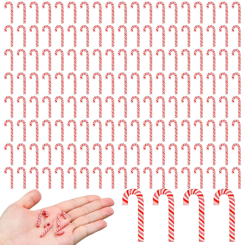 120 Pcs Christmas Candy Cane Decorations Fake Candy Diy Craft Supplies Pepperm