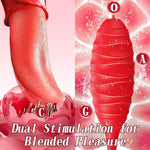 Vibrator Tongue Sex Toys For Women - 2 In 1 Realistic Tongue Vibrators With 10 Licking Clitoral & 10 Vibration Modes, Ultra-Soft Flexible Clit Stimulator Licker, Adult Toy For Female Couple Games