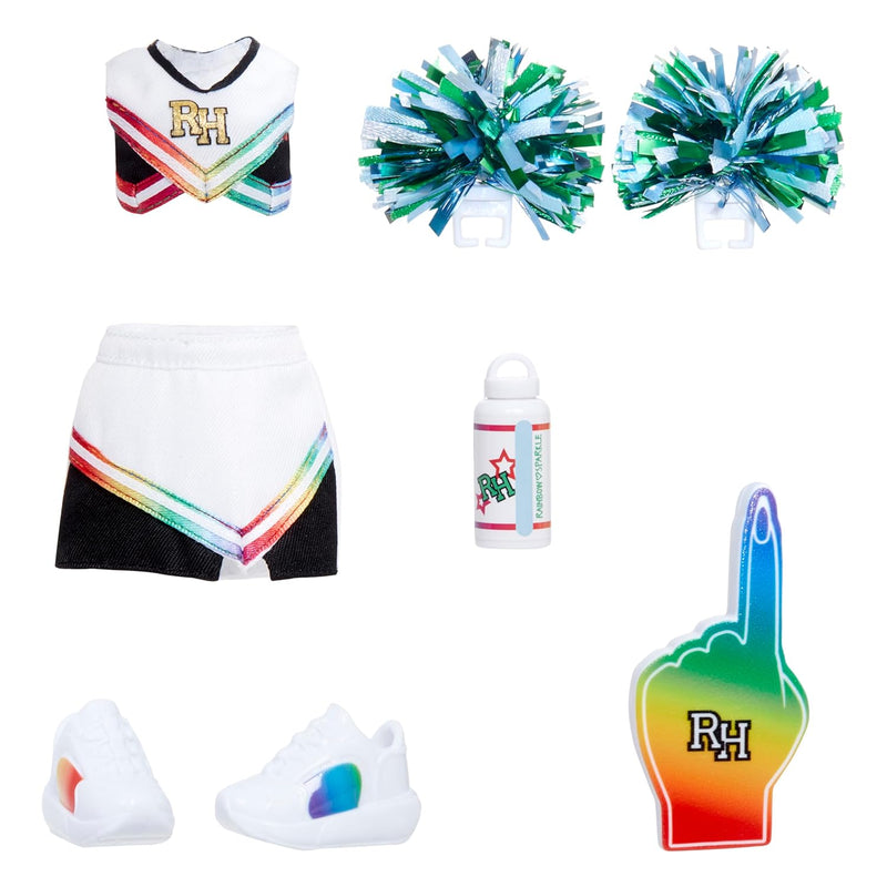 Fashion Pack, Prep Rally Includes 1 Full Cheerleading Outfit, Shoes, Jewelr