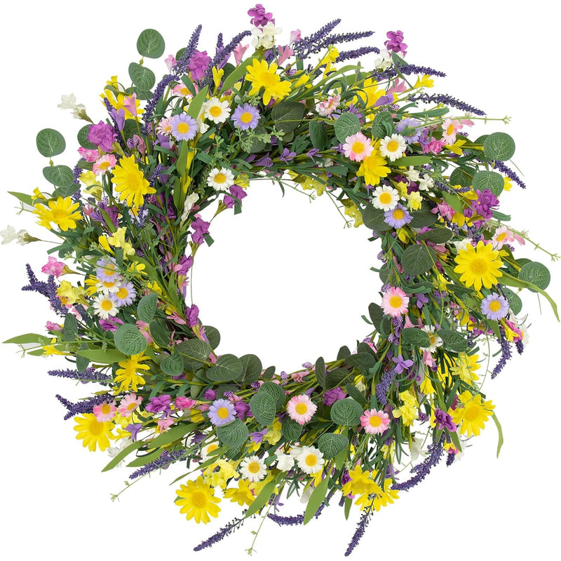Spring Wreaths For Front Door 22 Inch Artificial Spring Wreath Summer Flower W