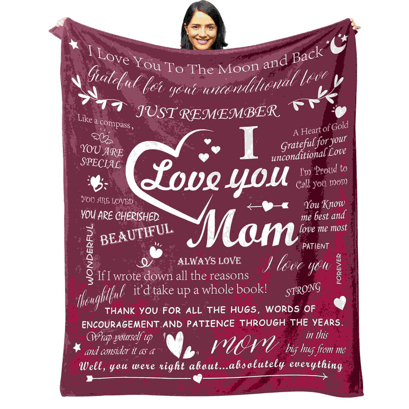 Gifts For Mom From Daughter, Mom Birthday Gifts From Son, Best Mom Blanket Fro