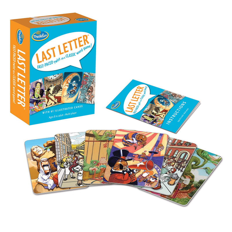 ThinkFun Last Letter Card Game - Quick Thinking Word Game | Engaging Artwor