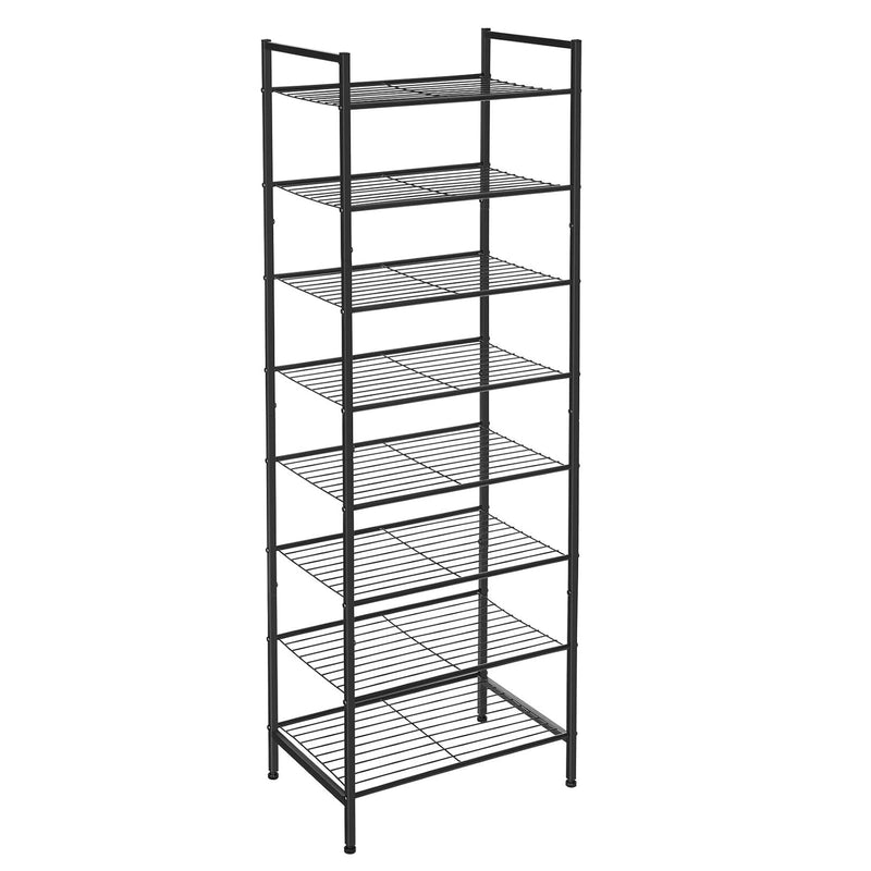 Shoe Rack 8 Tier Tall Shoe Storage Organizer, Sturdy Metal Narrow Shoe Rack Shel