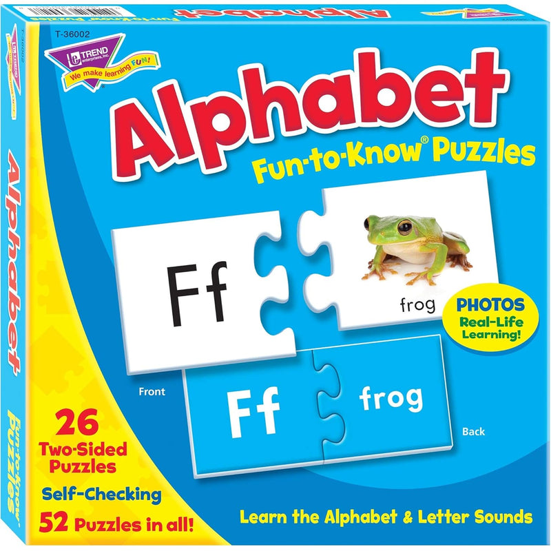 Trend Enterprises: Fun To Know Puzzles: Alphabet, Learn The Alphabet & Lett