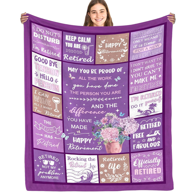 Retirement Blanket Gifts, Retirement Blanket Gifts For Women 50 * 60 Blanket R