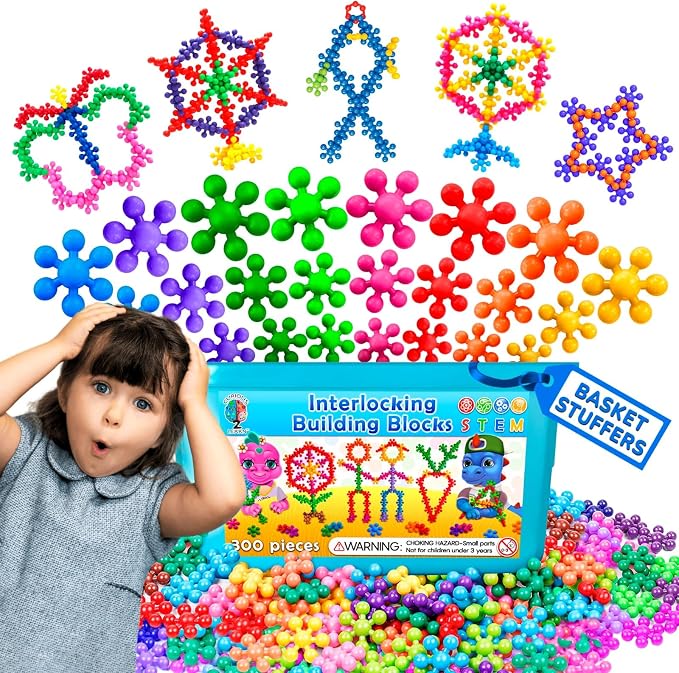 300-Piece Interlocking Disc Building Blocks for Kids Ages 3+
