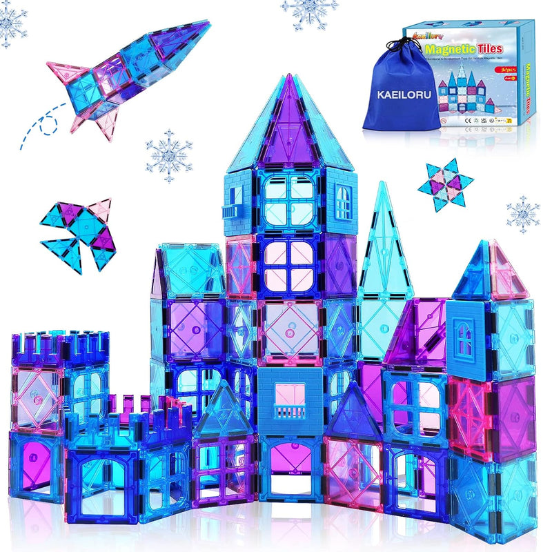 Magnetic Tiles 3D Frozen Kids Toys For Girl Age 4 7 Educational Magnetic Bu
