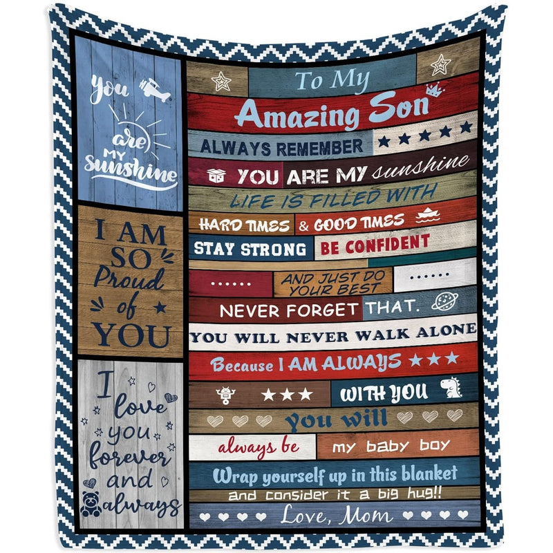 Gifts For Son Blanket 40"X50" - Son Gifts From Mom - Gifts For Son From Mom -