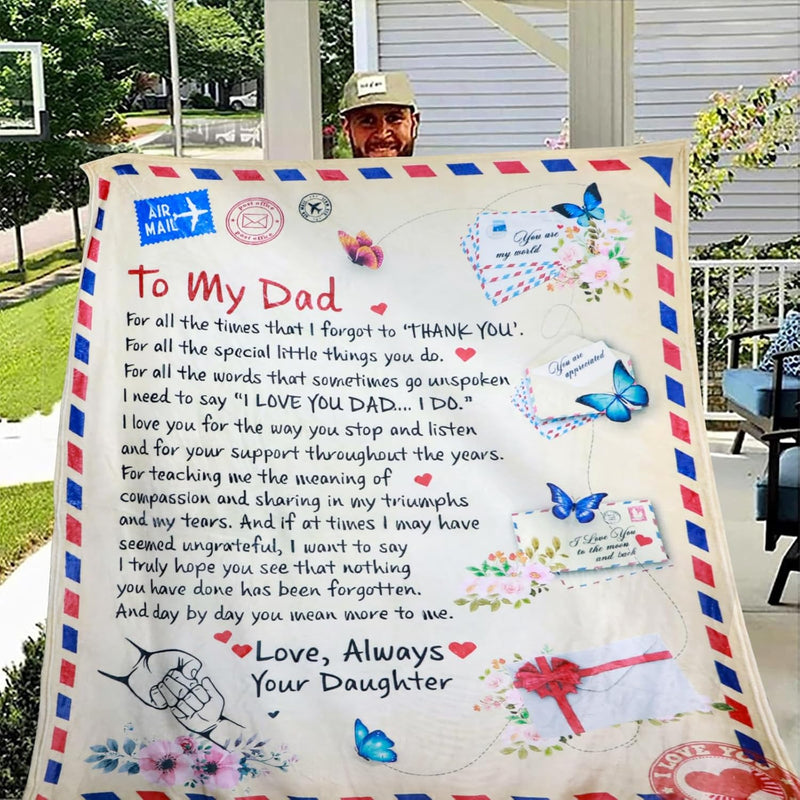 Father'S Day Blanket Gifts For Dad, Best Birthday Dad Gifts Ideas Soft Throw B