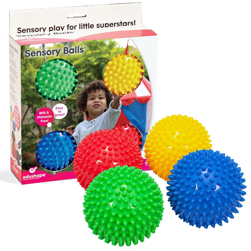 Edushape The Original Sensory Ball for Baby - 4" Solid Primary Color Baby B