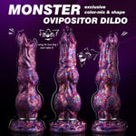 10" Fantasy Monster Dildo with Egg Depositor, Knotted Design & Inflatable Pump