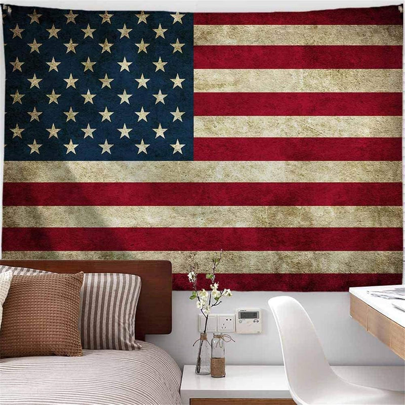 American Flag Tapestry Wall Hanging Vintage Retro Stars And Stripes Usa Flag T