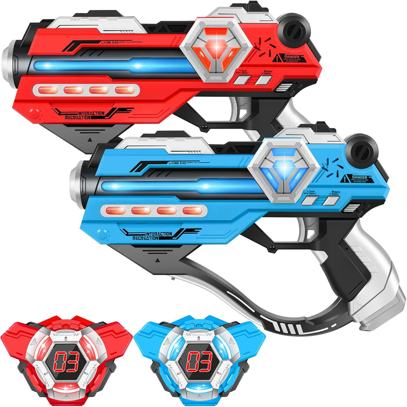 Laser Tag Guns Set Of 2 Laser Tag With Digital Led Score Display Vests For