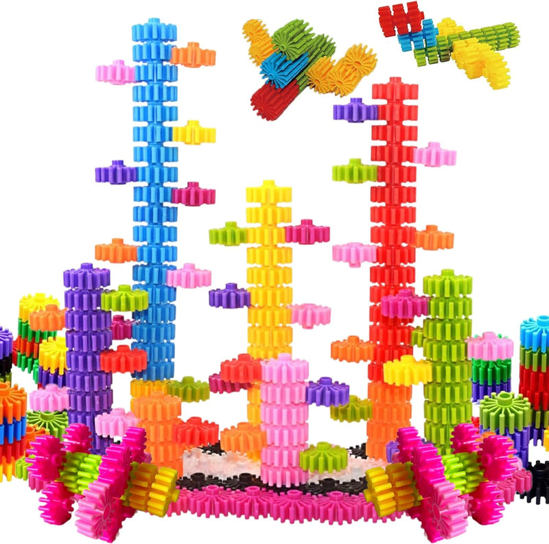 STEM Building Blocks Set for Kids Ages 3-5 with Creative Construction Play