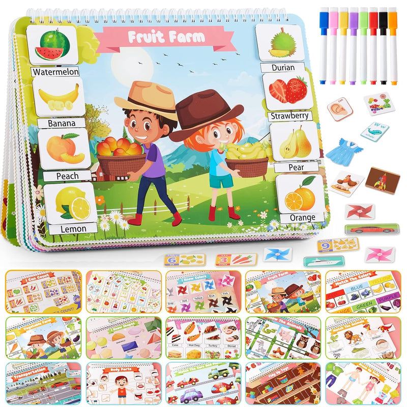 Toddler Activities Preschool Learning Busy Book 29 Themes Binder Montessori