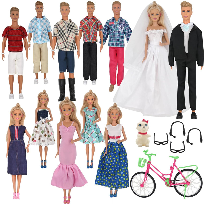 33Pcs Doll Clothes And Accessories For 12 Inch Boy And Girl Doll, Includes