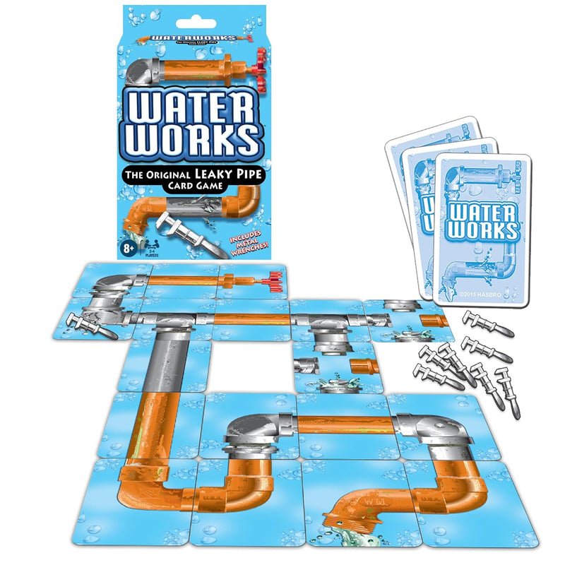 Games Classic Waterworks Usa, Leaky Pipe Card Game, For 2 To 4 Players, Age
