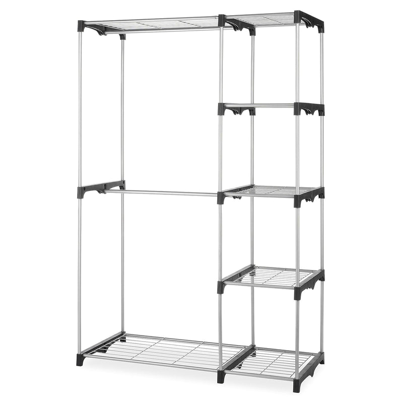 Double Rod Freestanding Closet Organizer