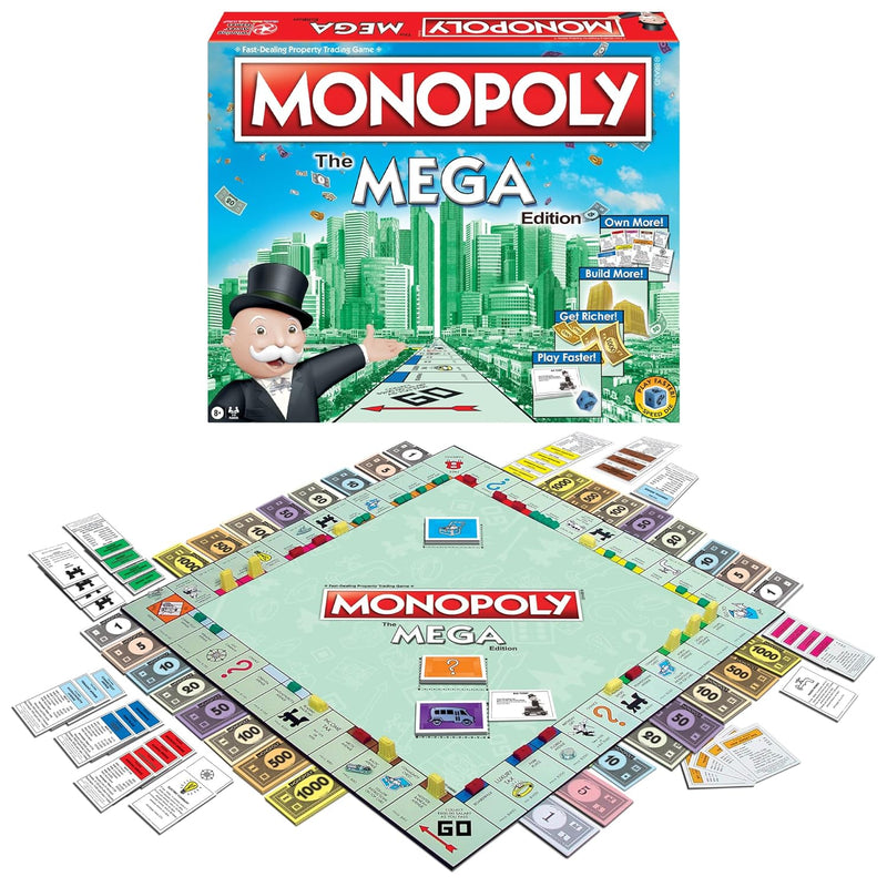 Monopoly The Mega Edition By Games Usa, A Bigger And Faster Version Of Mono