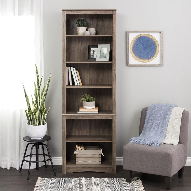 Home Office Tall 6-Shelf Bookcase