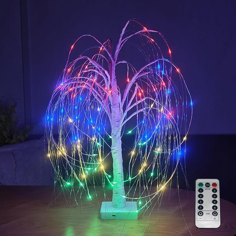 96Led Willow Tree Lights,20-Inch Table Artificial White Tree,Willow Christmas