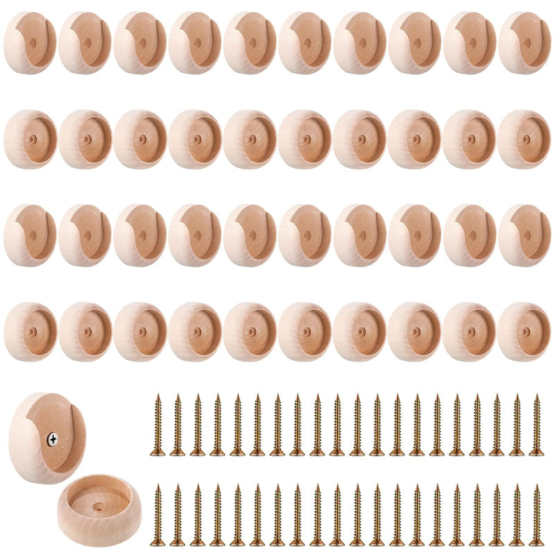 20 Sets Closet Pole Socket Wooden Closet Rod Holders Closet Rod Bracket Closet R