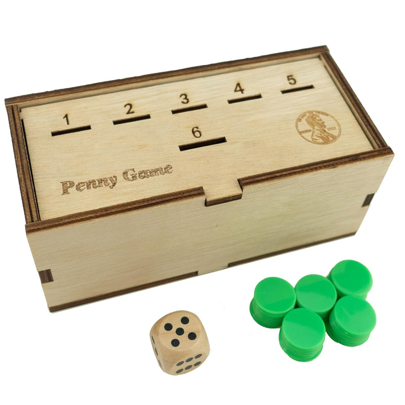 Penny Game Fun Board Game Works With Pennies, Get Rid Of Coins To Win, Coin