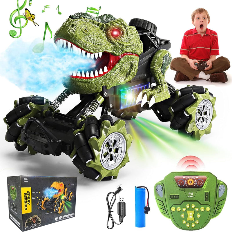 Dinosaur Rc Car 1:16 Dinosaur Monster Rc Truck With Music,Led Lights,45° Slope