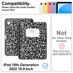 Case For Ipad 10Th Generation 10.9 Inch 2022 With Pencil Holder-[Multi Viewing Angles+Auto Wake/Sleep], Premium Folio Stand Case With Soft Tpu Back Cover For Ipad 10Th Gen 2022-Book