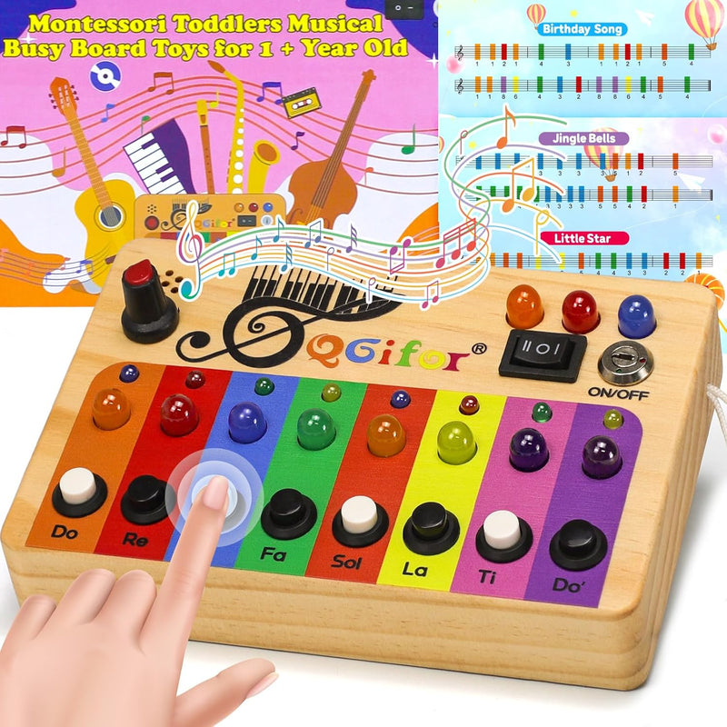 Sensory Autism Music Switch Busy Board + Toddlers Musical Piano Key With Sp