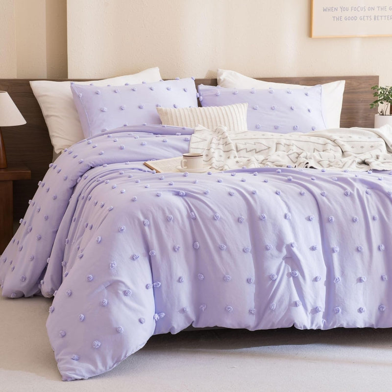 Dreamy Lavender Twin/Twin Xl Comforter Set, 2 Pieces Tufted Light Purple Bed S