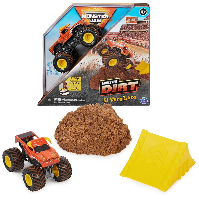 Monster Jam, Dragon Monster Dirt 1lb Playset with Official 1:64 Scale Die-C