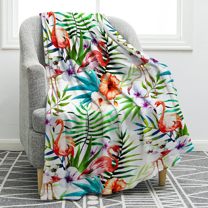 Flamingo Blanket Throw Print Cozy Lightweight Durable Bed Couch Blanket For So