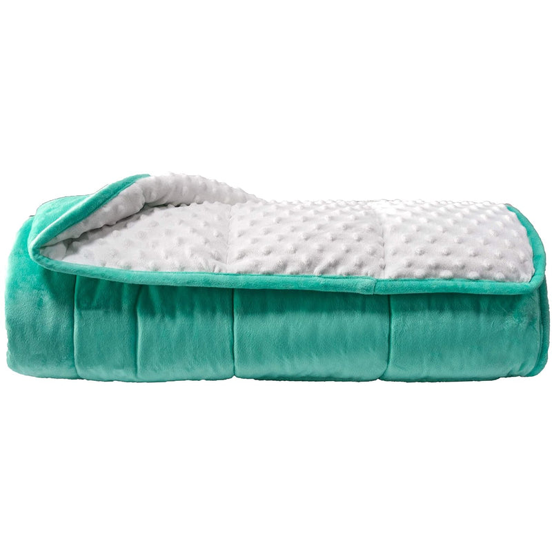 Reversible Weighted Blanket For All Season, Luxury Velvet, Warm And Cool, Adul