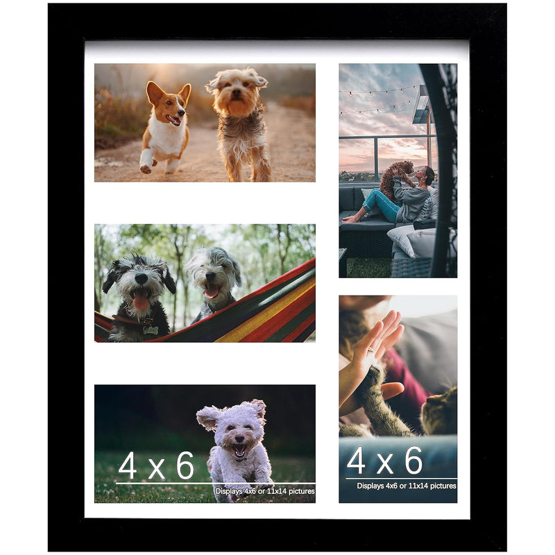 11X14 Picture Frame, 4X6 Collage Picture Frame,Displays Five 4X6 Inch Photos,
