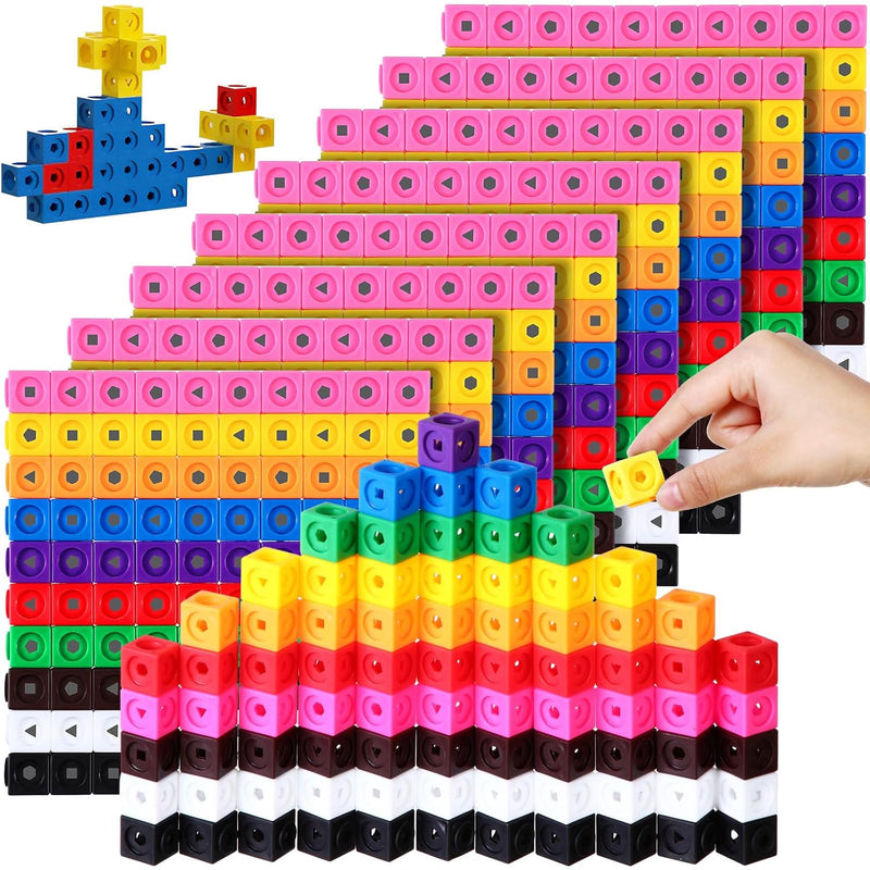 Set Of 800 Counting Blocks Colorful Math Manipulatives Linking Cubes Math Coun