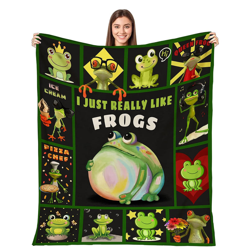 Frog Blanket For Girls And Boys Cute Frog Gift Soft Throw Blankets For Birthda