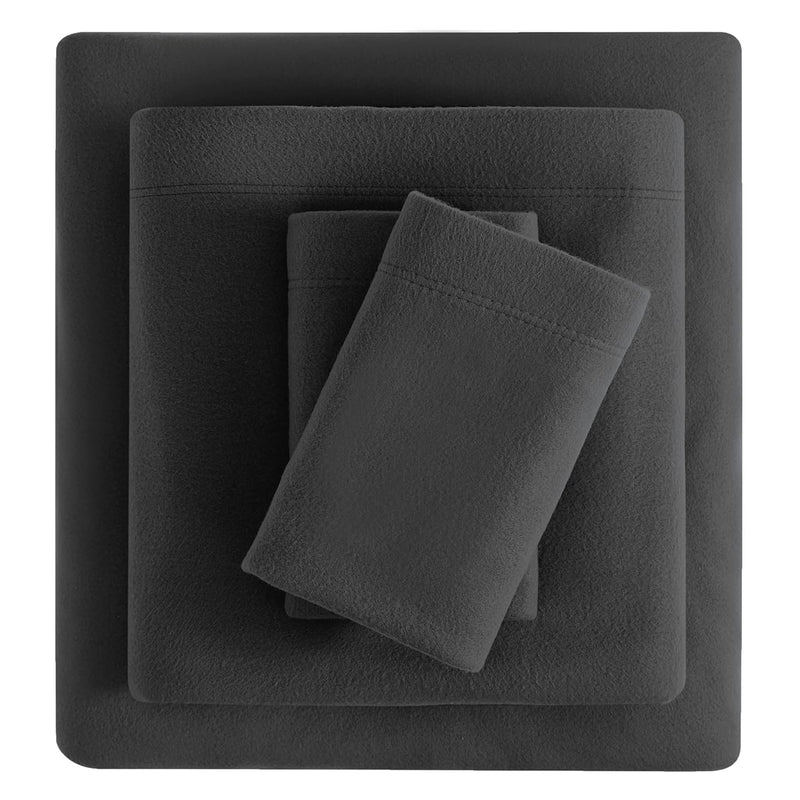 Plush Micro Fleece Queen Bed Sheet Set - Soft Polar Fleece Velvet Sheets - Ext
