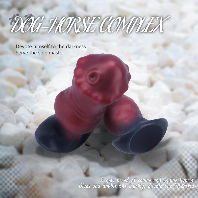 5.79" Large Butt Plug Horse Dildo Anal Sex Toy, Huge Anal Plug Prostate Plug Big Silicone Butt Plug Trainer, Anal Plug Wearable Soft Long Anal Dilator For Beginner Advanced Men Women Couple Gay (Red)