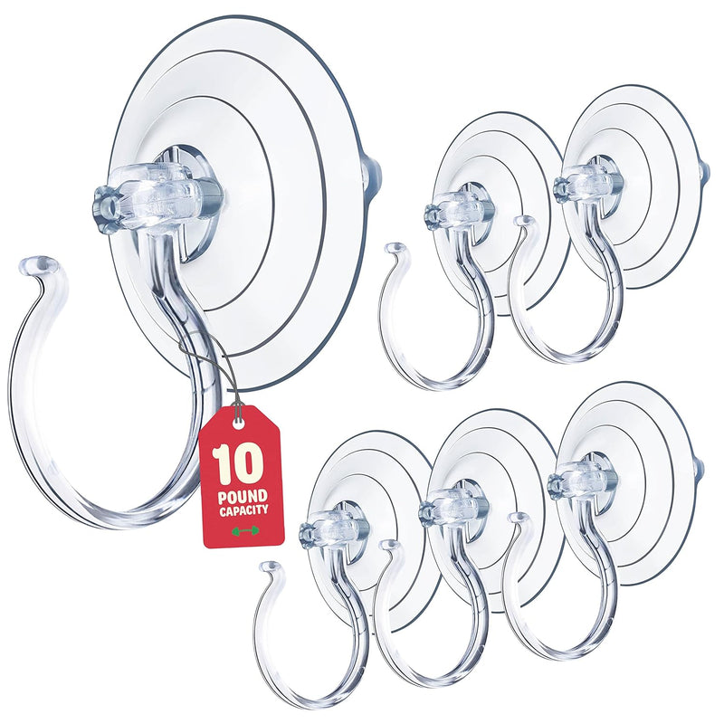 Christmas Wreath Hanger For Glass Front Door [Set Of 6] Giant Suction Wreath H