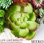 Plants Artificial (14 Pack) - Premium Artificial Succulents - Realistic Faux Succulents - Unpotted Fake Succulents Decor for DIY - Old Money Decor - Fake Plants - Stylish Gifts