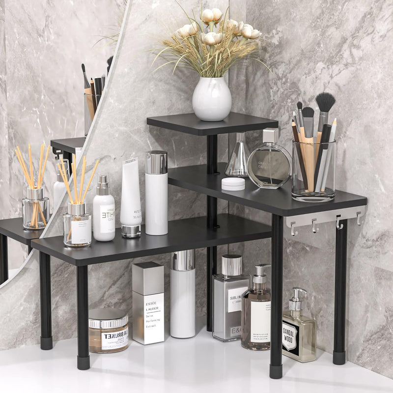 Countertop Corner Shelf, 3 Tier Moveable Organizer For Bathroom Counter, Make