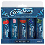 Goodhead - Slick Head Glide - Strawberry, Cotton Candy, Watermelon, Blue Raspberry, Mint - 5 Pack - 1 Fl. Ounce ., Strawberry, Cotton Candy, Watermelon, Blue Raspberry, Mint