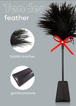 SM Flogger Crop with Feather Tickler &amp; Satin Blindfold BDSM Starter Kit