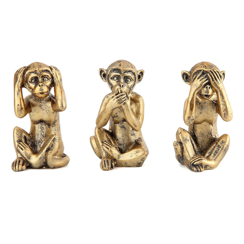 3 Wise Monkeys Statue For Home Decor Accents,Hear No Evil See No Evil Speak No
