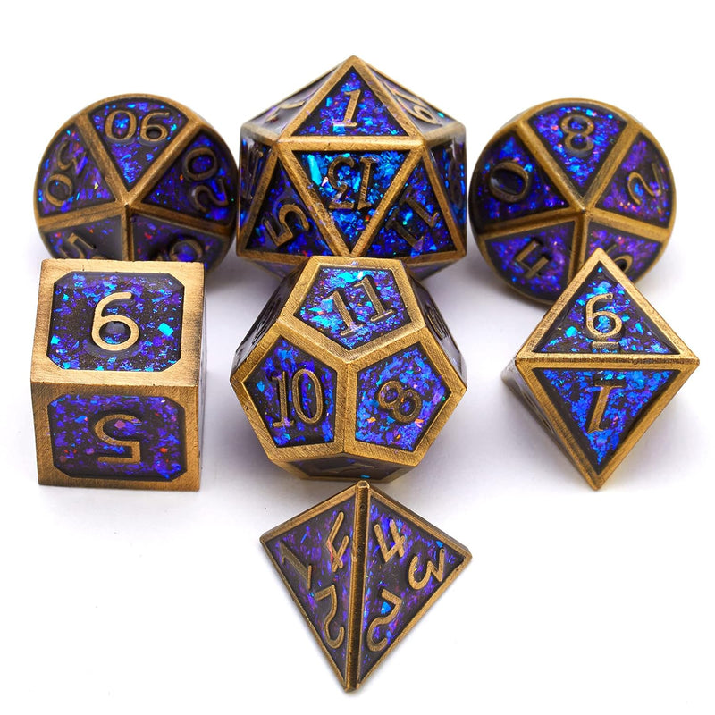 Metal Dice Set D&D, Polyhedron Dnd Dungeons And Dragons Metal Dnd Dice Set, Su