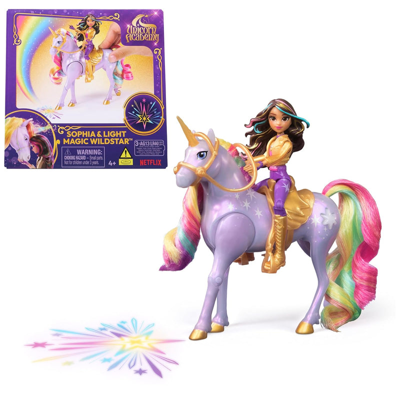 , Sophia & Light Magic Wildstar With Rainbow Light Up Effects, 2 Riding Acc