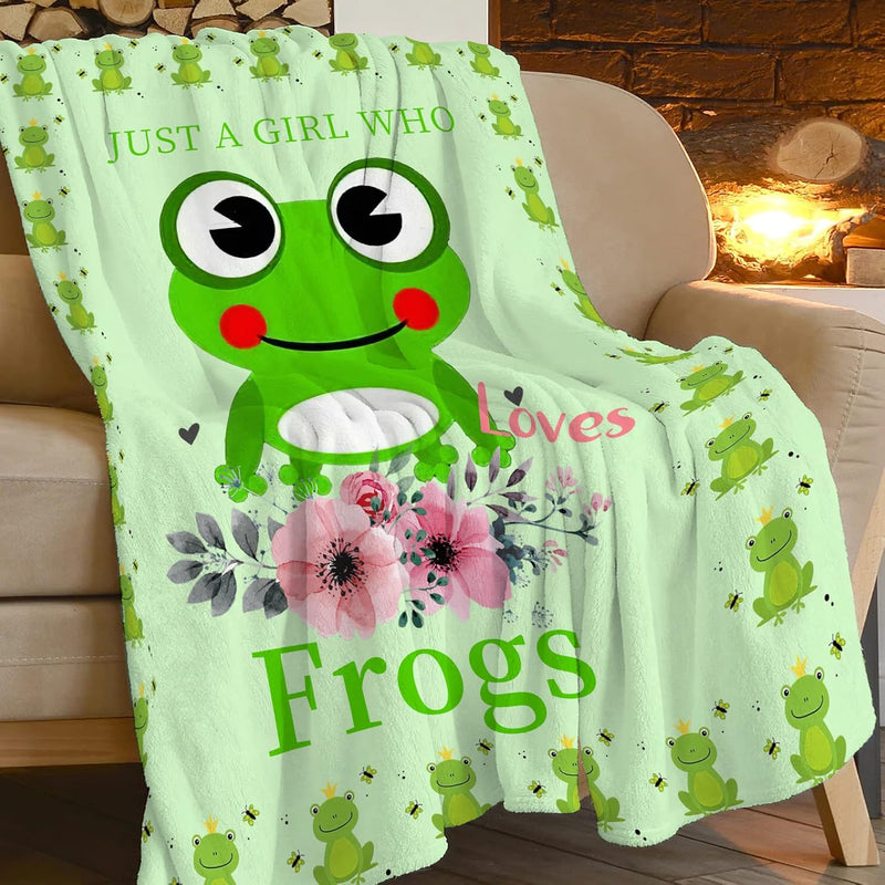 Frog Blanket For Girls Women Super Soft Cozy Frog Animal Stuff Decor Fleece Th